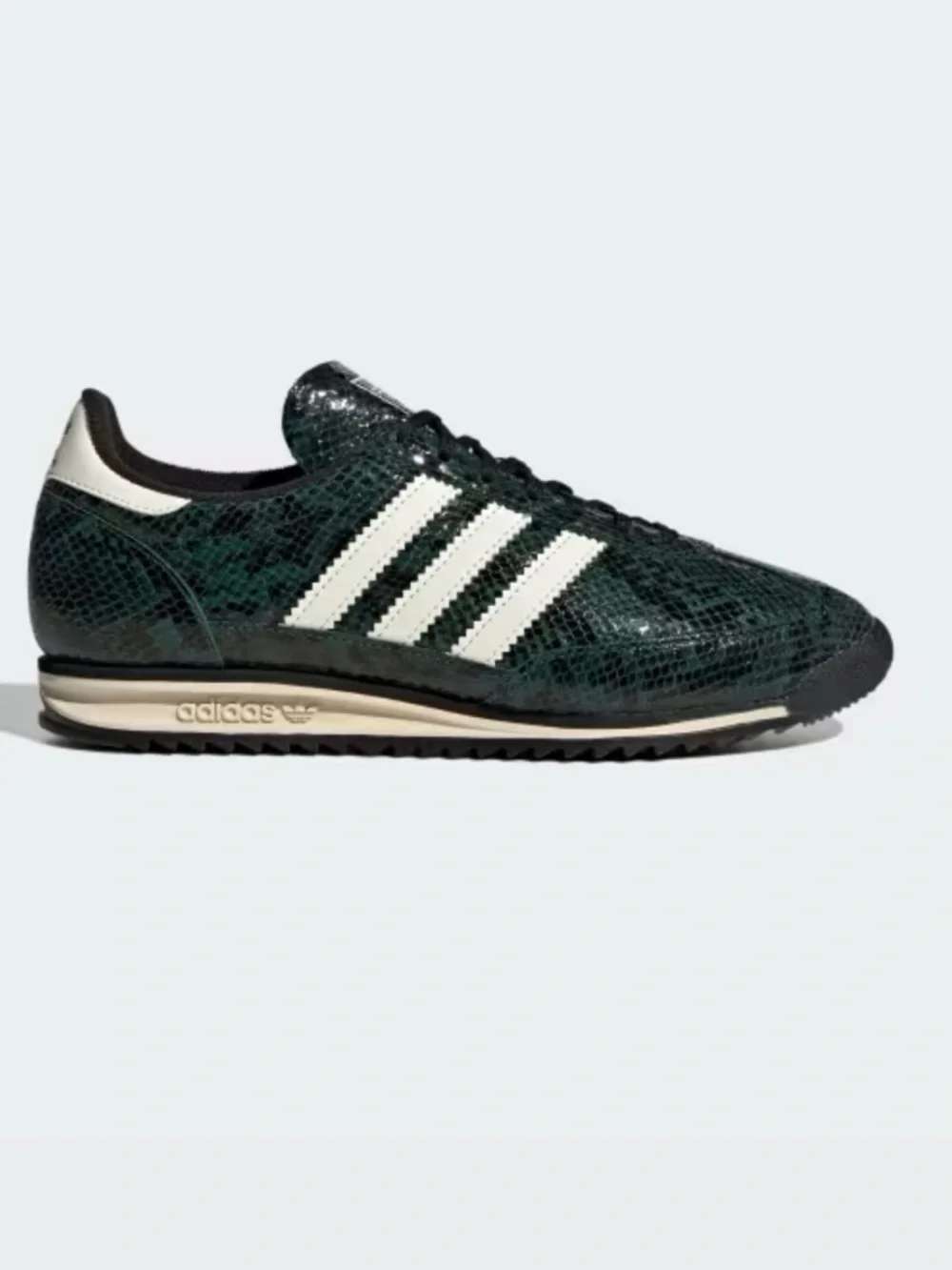 Adidas Womens Shoes SL 72 OG Collegiate Green-Snake-Print Sneakers Size 6 - Picture 3 of 9